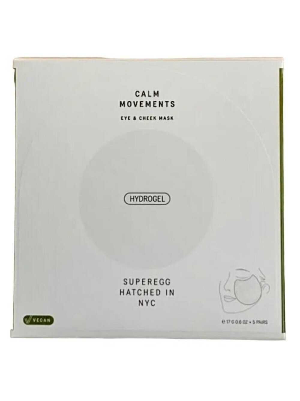 Superegg Calm Movements Eye and Cheek Mask 5 Pairs Hydrogel Patches